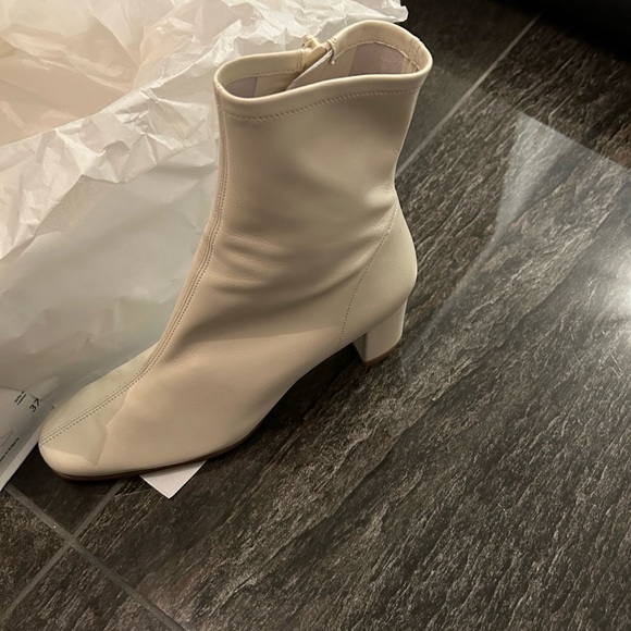 BY FAR Sofia White Leather Boots - Picture 5 of 12